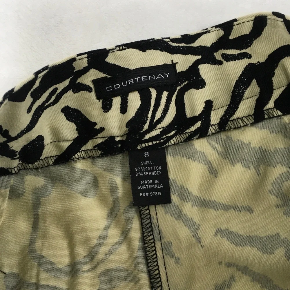 Animal Print Cuffed Casual Shorts Size 8